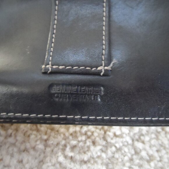 Rochelier Wallet Genuine Leather Straplet Black Card Holder Change Pocket Zipper - Picture 13 of 15